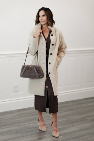 Blythe Ultra Soft Long Sweater Jacket in Oatmeal