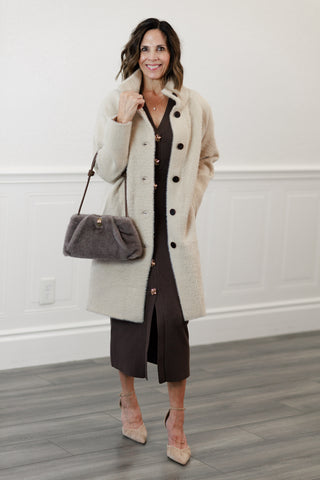 Blythe Ultra Soft Long Sweater Jacket in Oatmeal