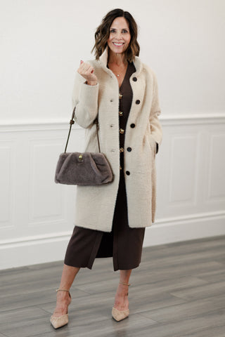 Blythe Ultra Soft Long Sweater Jacket in Oatmeal
