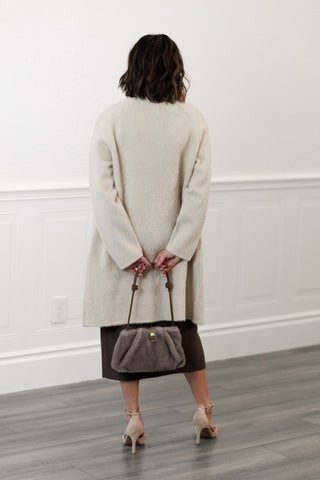 Blythe Ultra Soft Long Sweater Jacket in Oatmeal