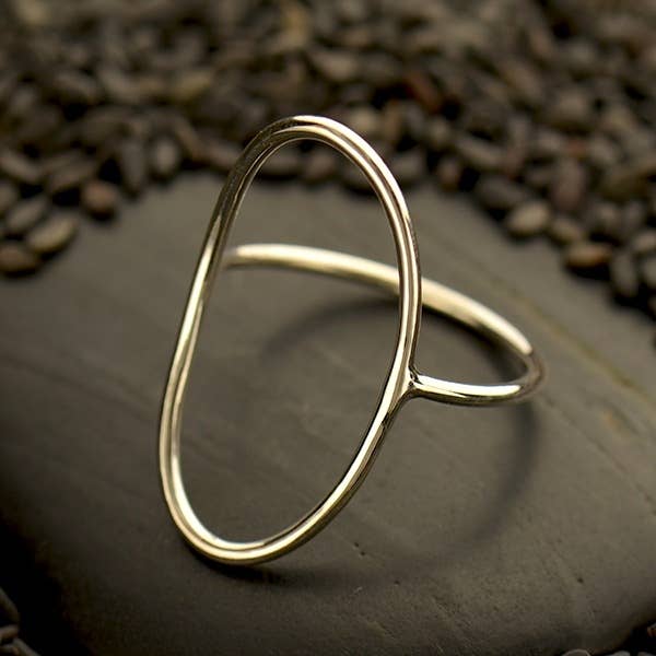 Sterling Silver Open Oval Ring