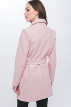 The Lapel Collared Coat in Light Pink