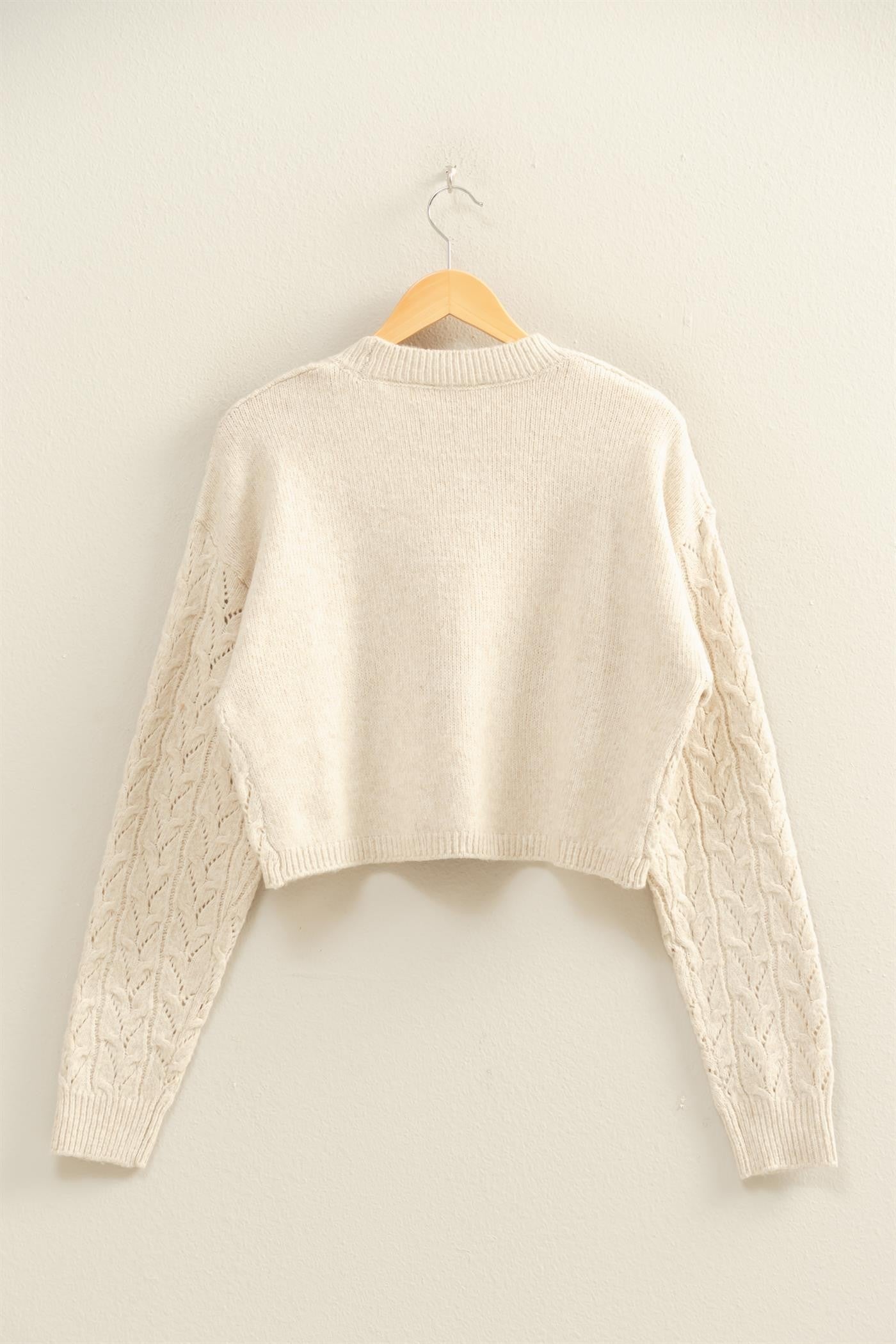 Lightweight Cable Knit Sweater