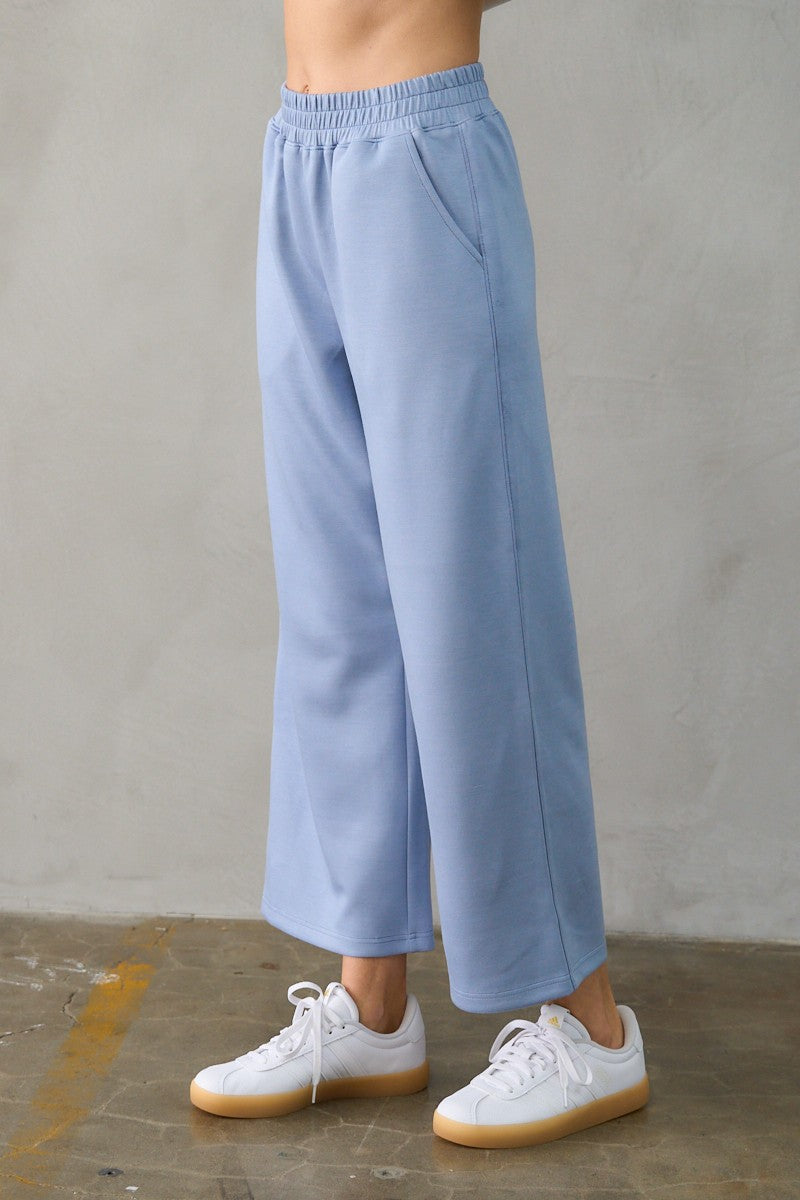 Soft Scuba Casual Pants in Dk. Rose