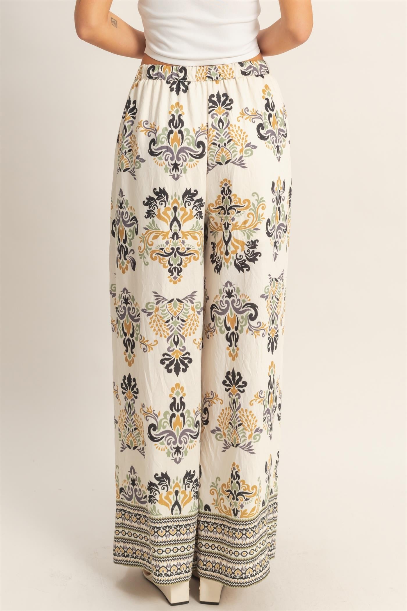Wide-leg Printed Palazzo Pants