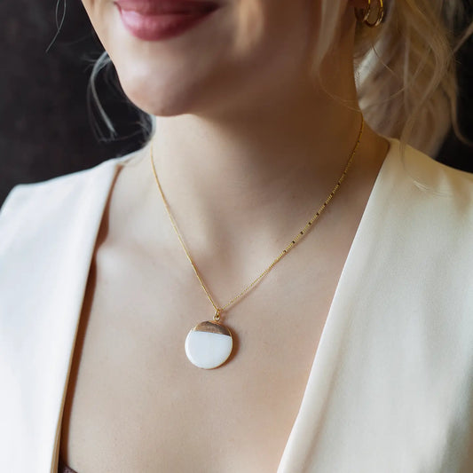 Dipped Mother of Pearl Necklace