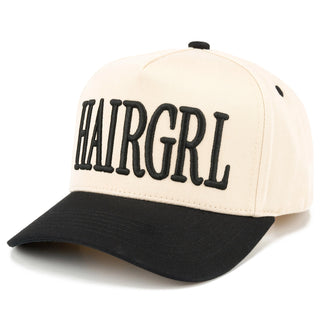C.C Hairgirl Letter Embroidered On Two Tone Trucker Hat in Black