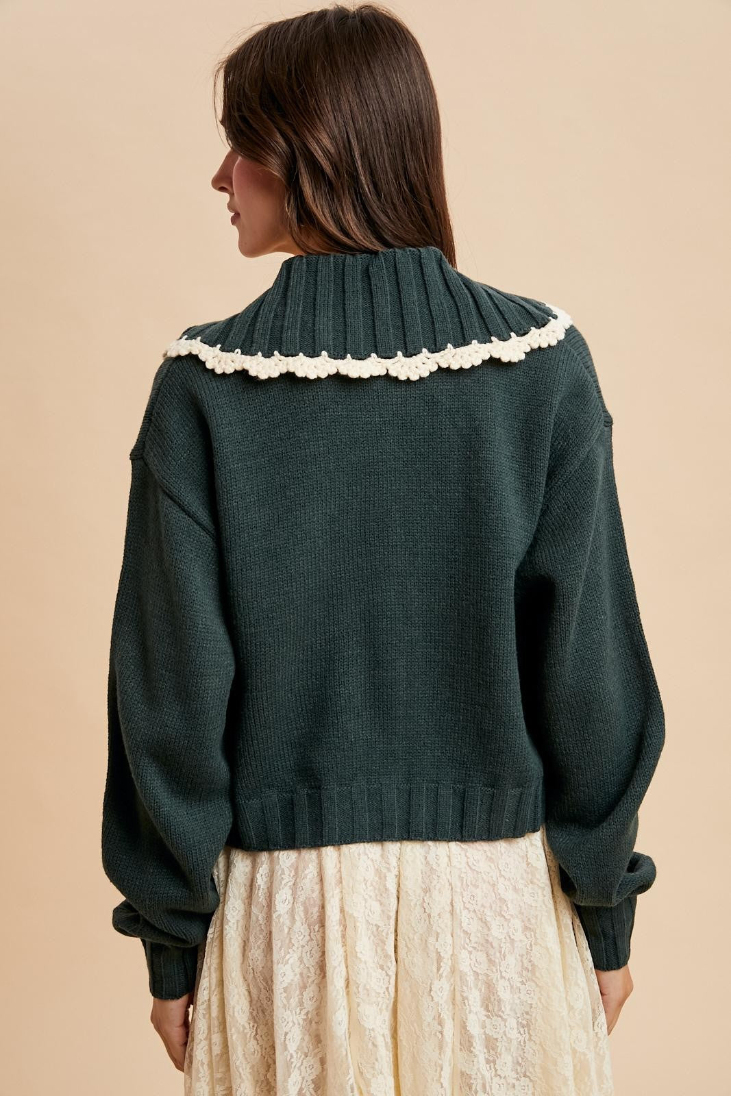 Darling Knitted Cardigan in Green