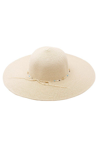 Sun Hat with Bead Accent
