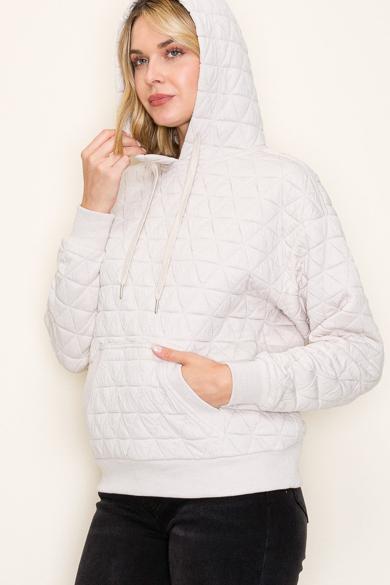 Diamond Quilted Hoodie