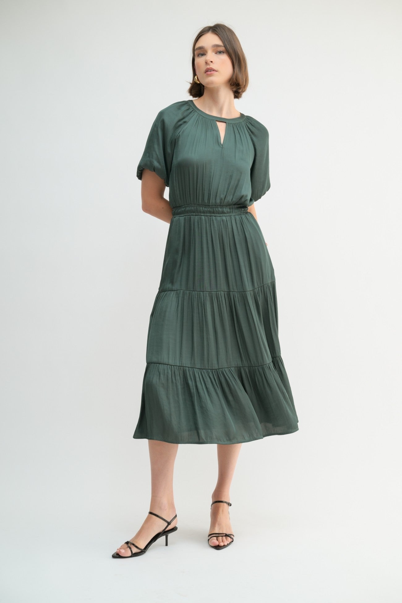 The Chalene Dress in Green