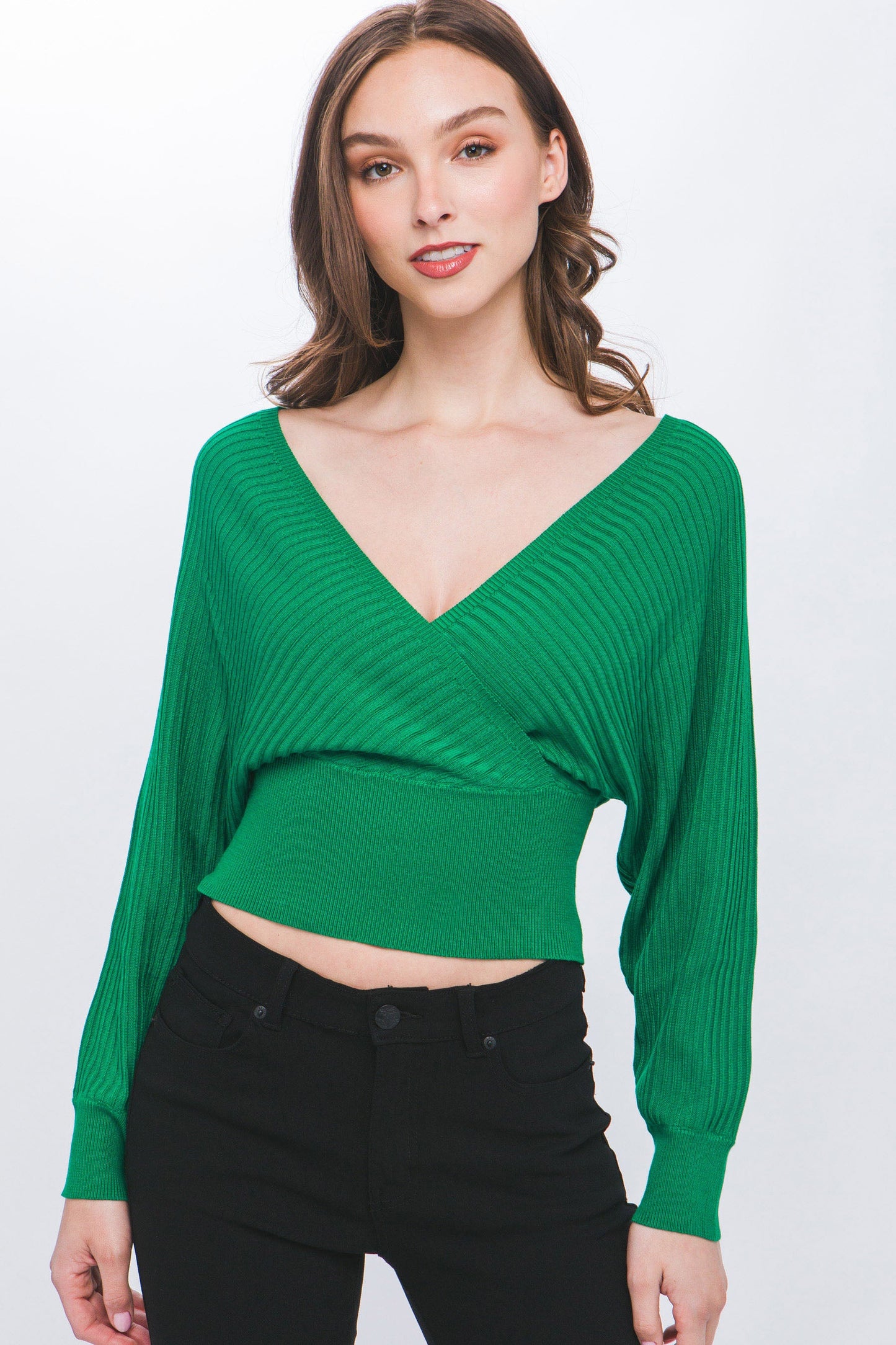 The Alauna Sweater in Kelly Green