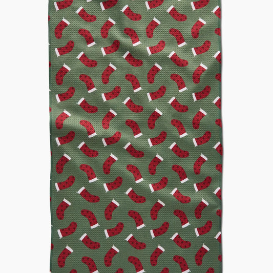 Heart Stockings Tea Towel