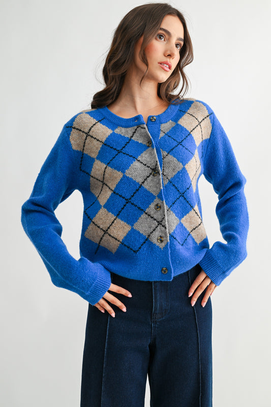 Blue Wool Cardigan
