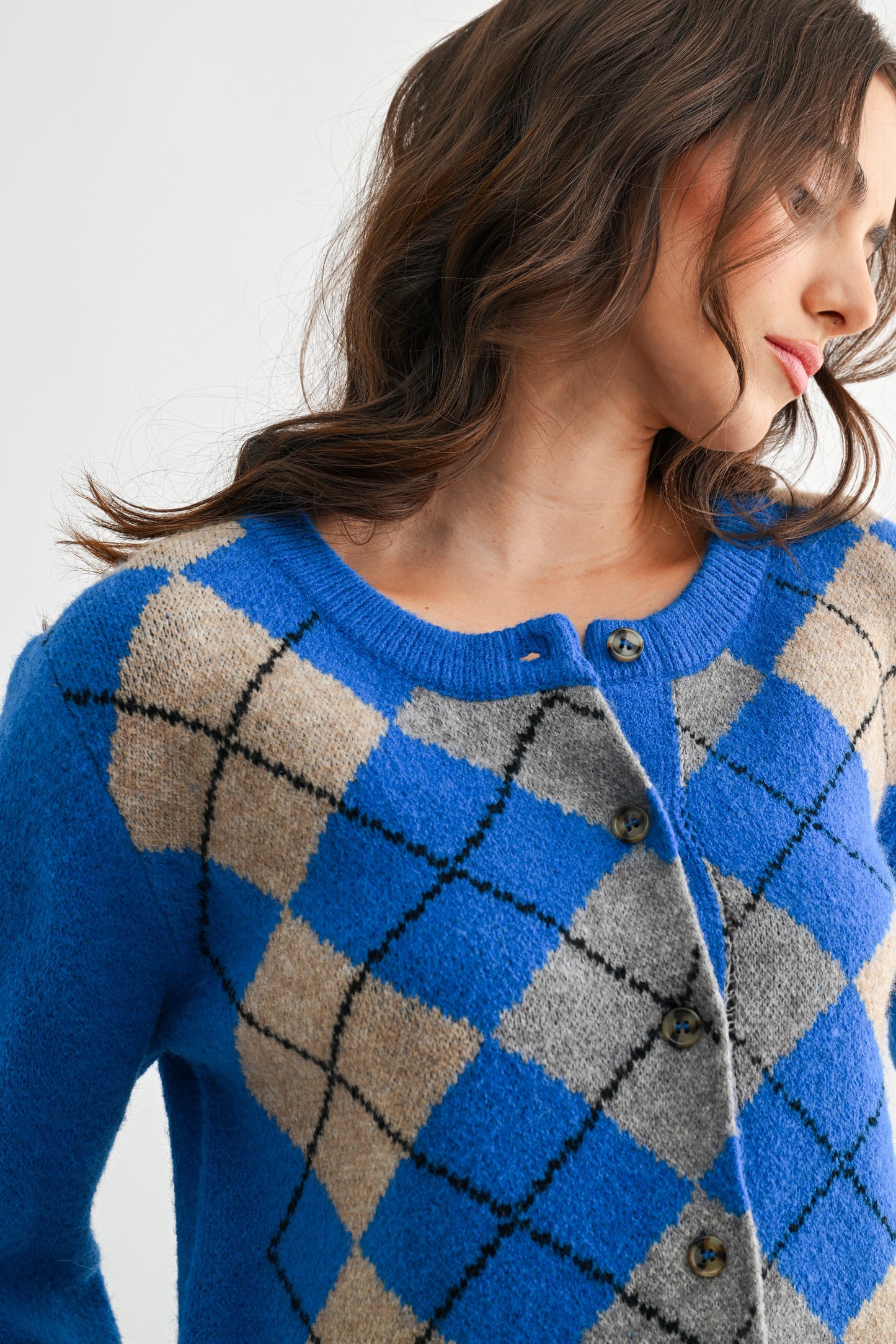 Blue Wool Cardigan