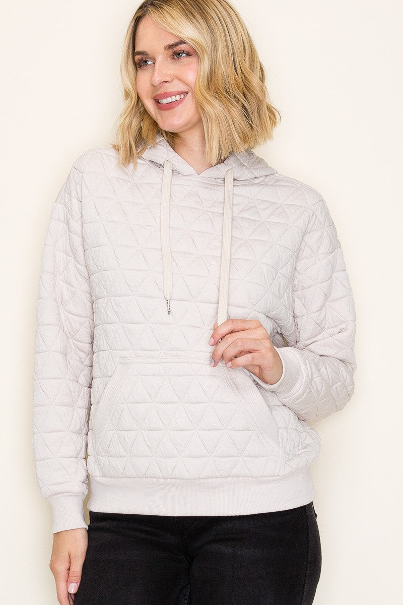 Diamond Quilted Hoodie