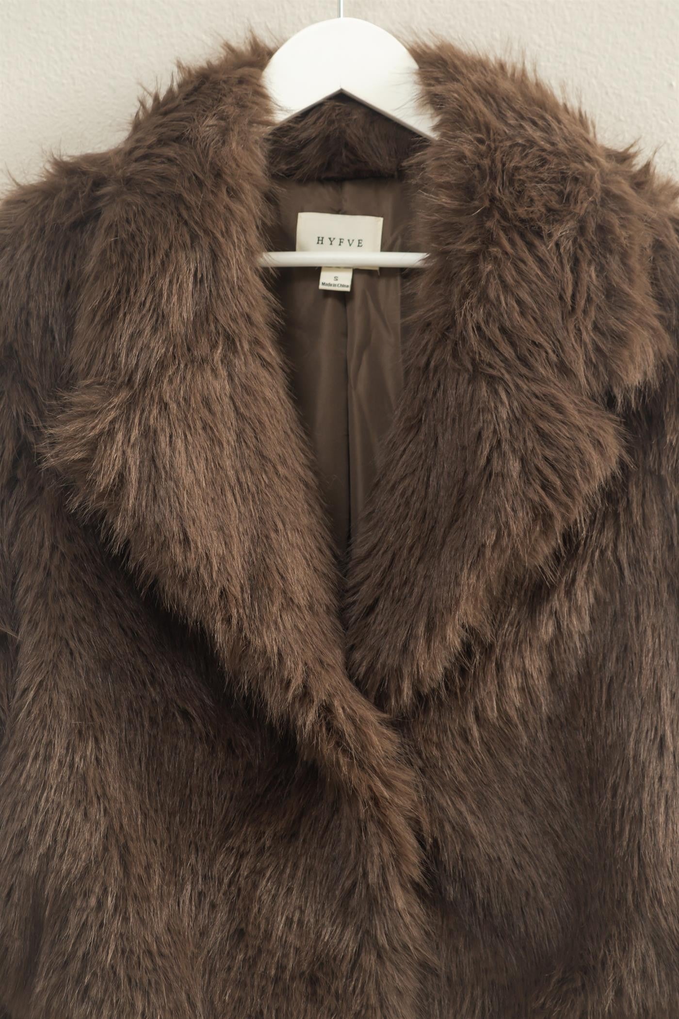 Shawl Collar Faux Fur Jacket