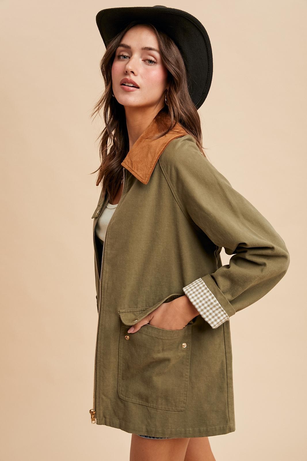 Corduroy Collard Jacket