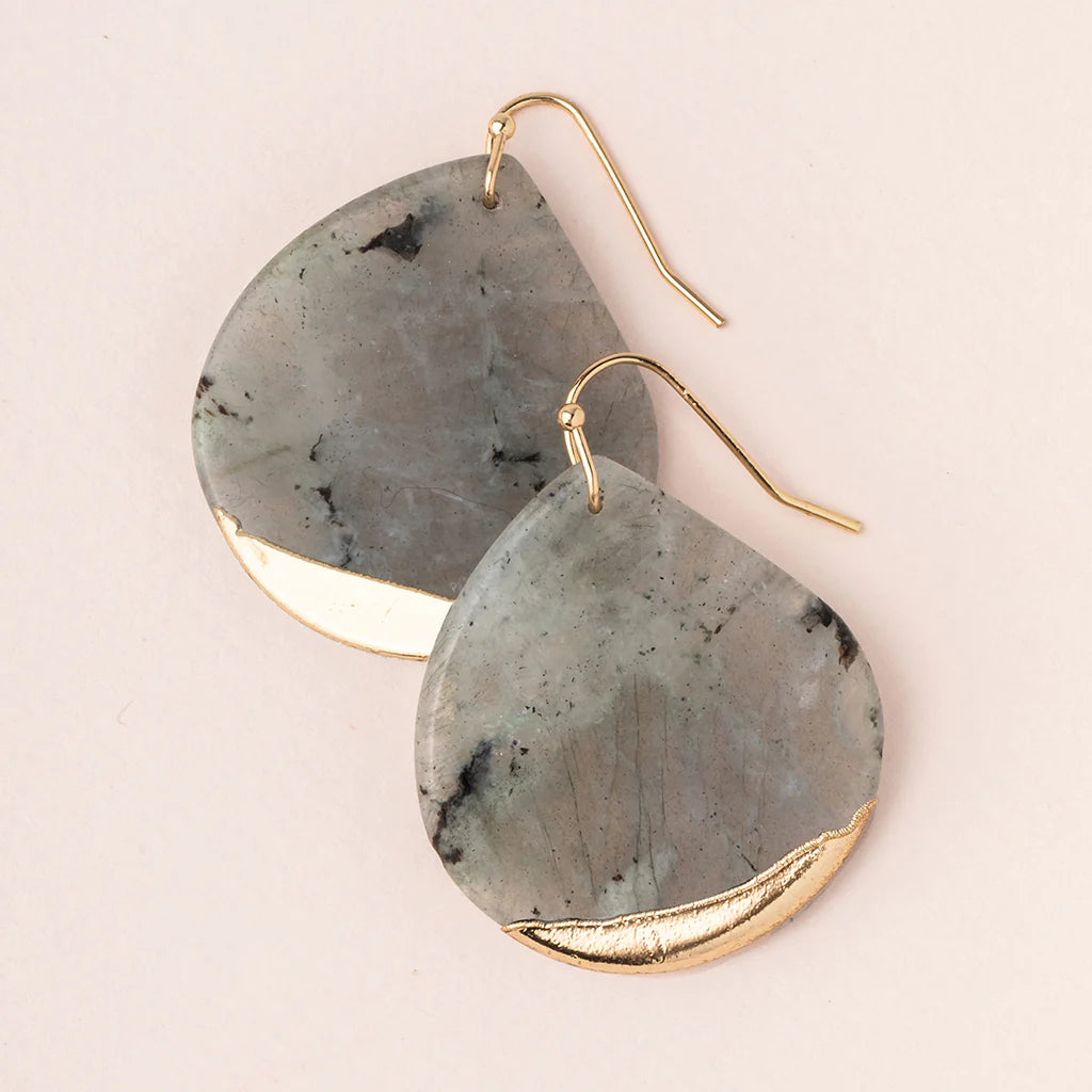 Stone Dipped Teardrop Earring Collection