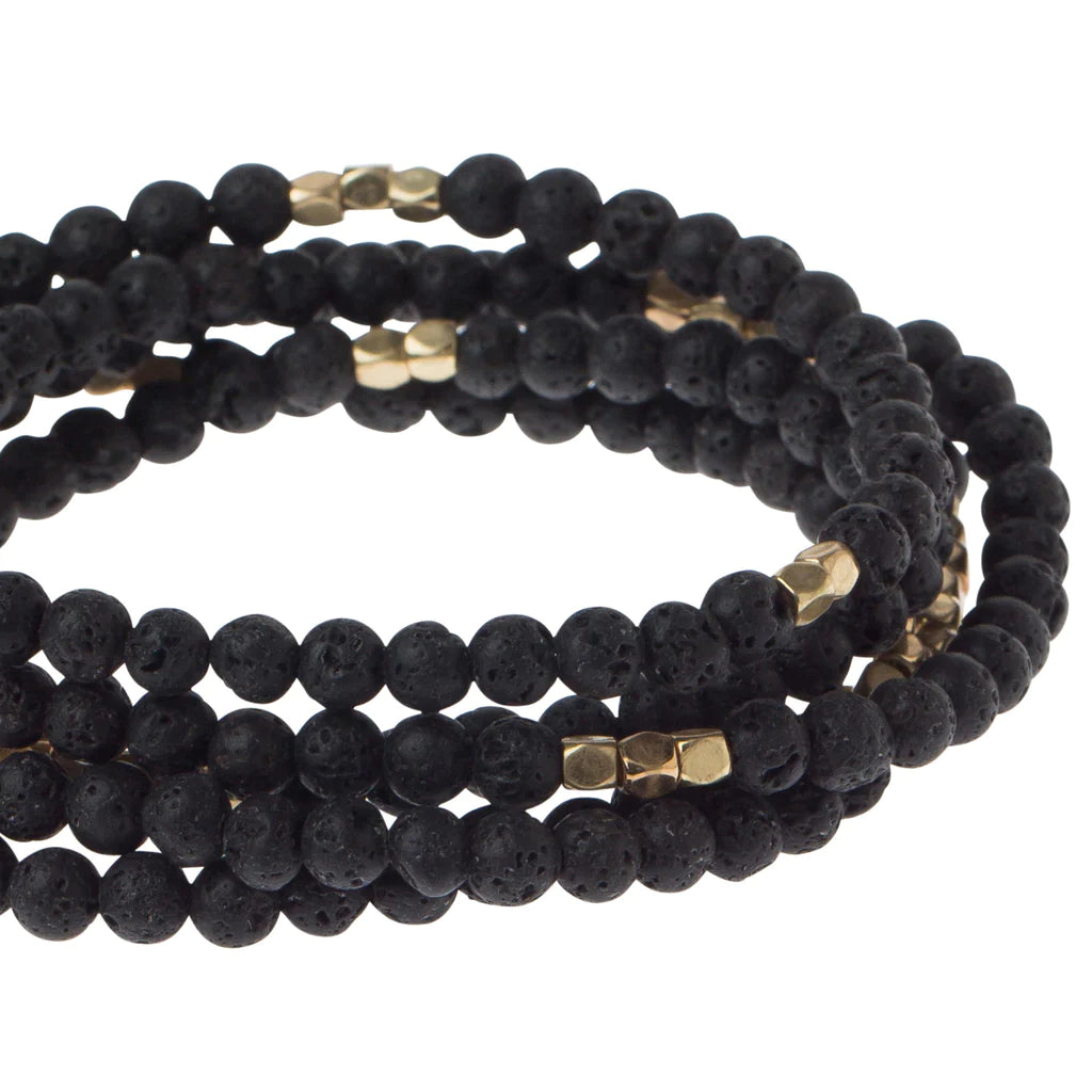 Stone Wrap Bracelet - Lava Stone