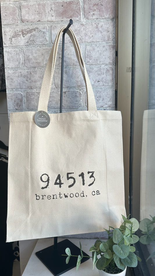 Brentwood Zip Code Canvas Tote Bag