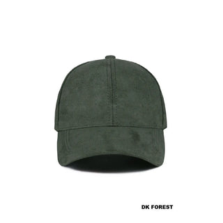 Adjustable Vegan Suede Baseball Cap