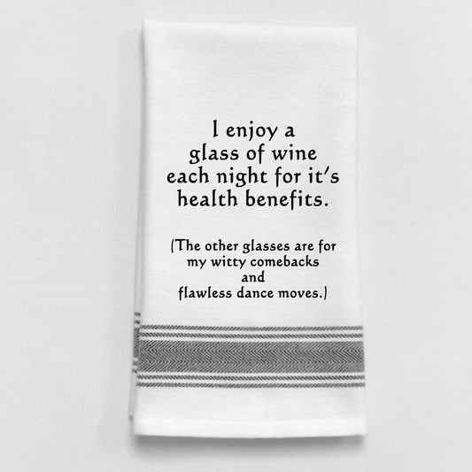 Wine Each Night Funny Towel