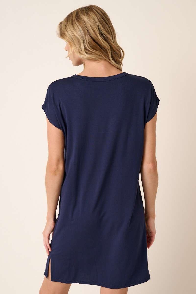 Bamboo Pocket Dolman Sleeve Mini Dress