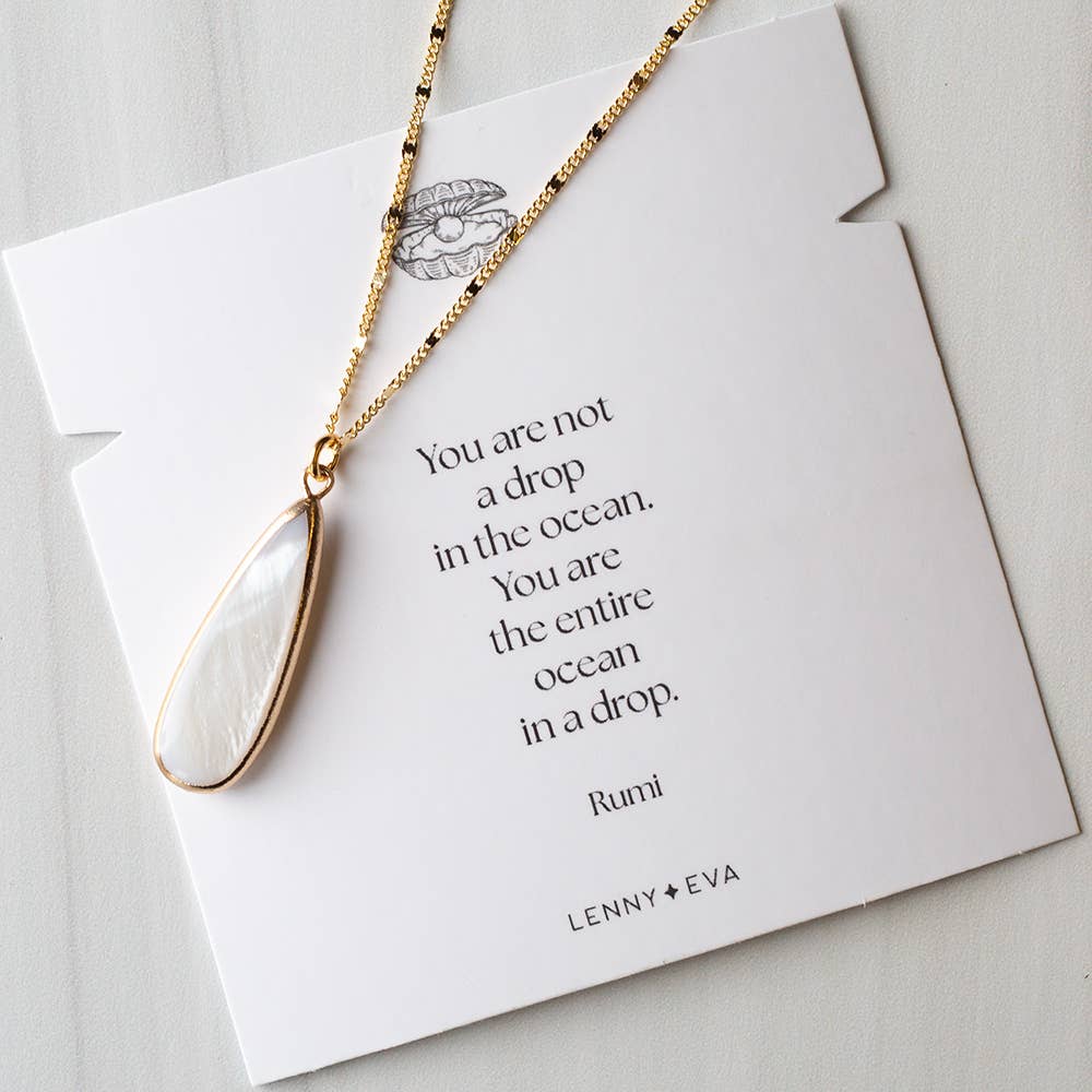 Mother of Pearl Teardrop Necklace