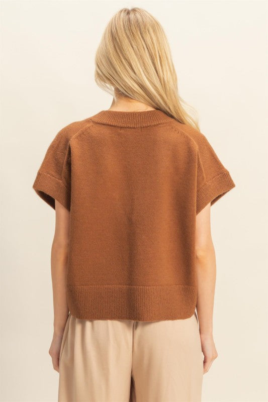 Oversized V-neck Sweater Vest