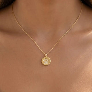 Gold Dipped Dog Paw Necklace