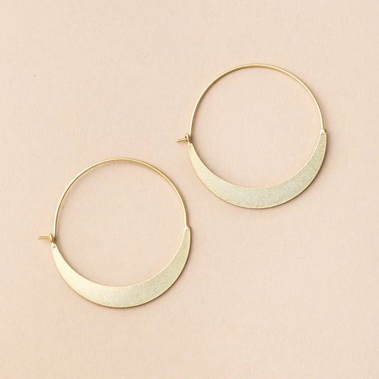 Gold Crescent Hoop