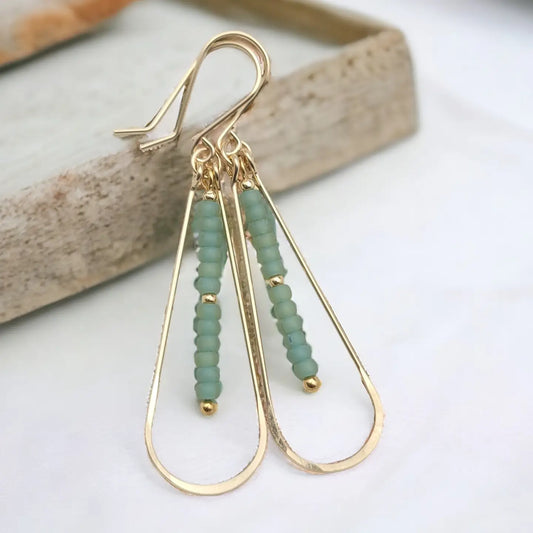 Summer Beach Sea Glass Earrings -