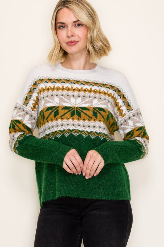 Soft Nordic Sweater in Green