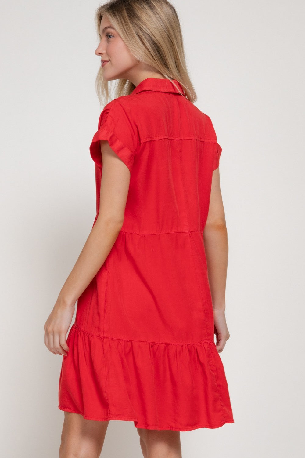 Dolman Sleeve Tencel Dress