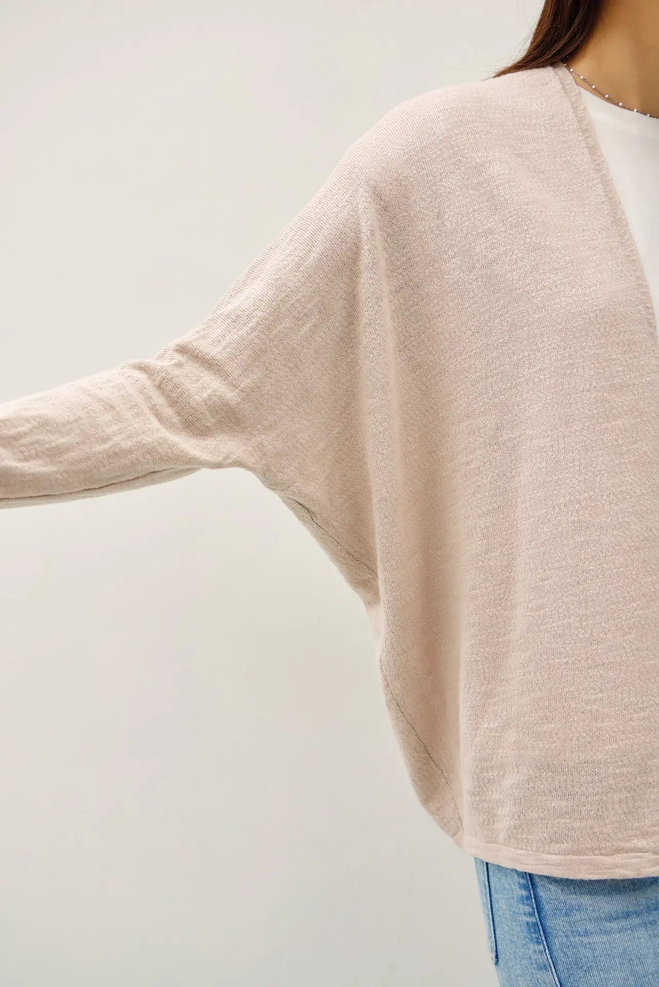 Open Front Dolman Sleeve Cardigan