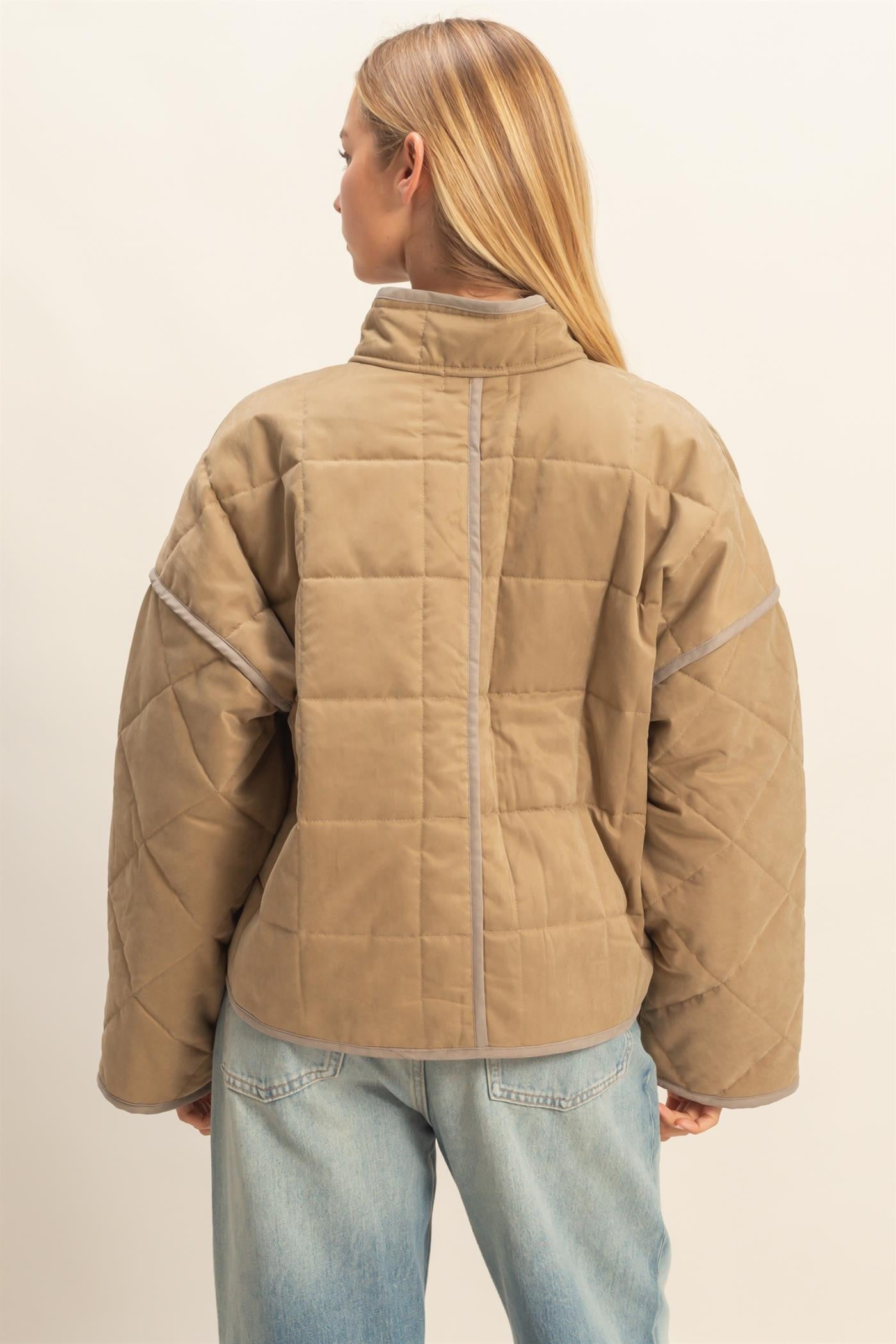 Quilted Jacket with Contrast Detail