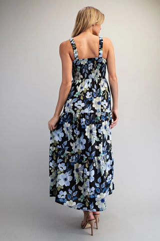 Floral Maxi Dress in Blue