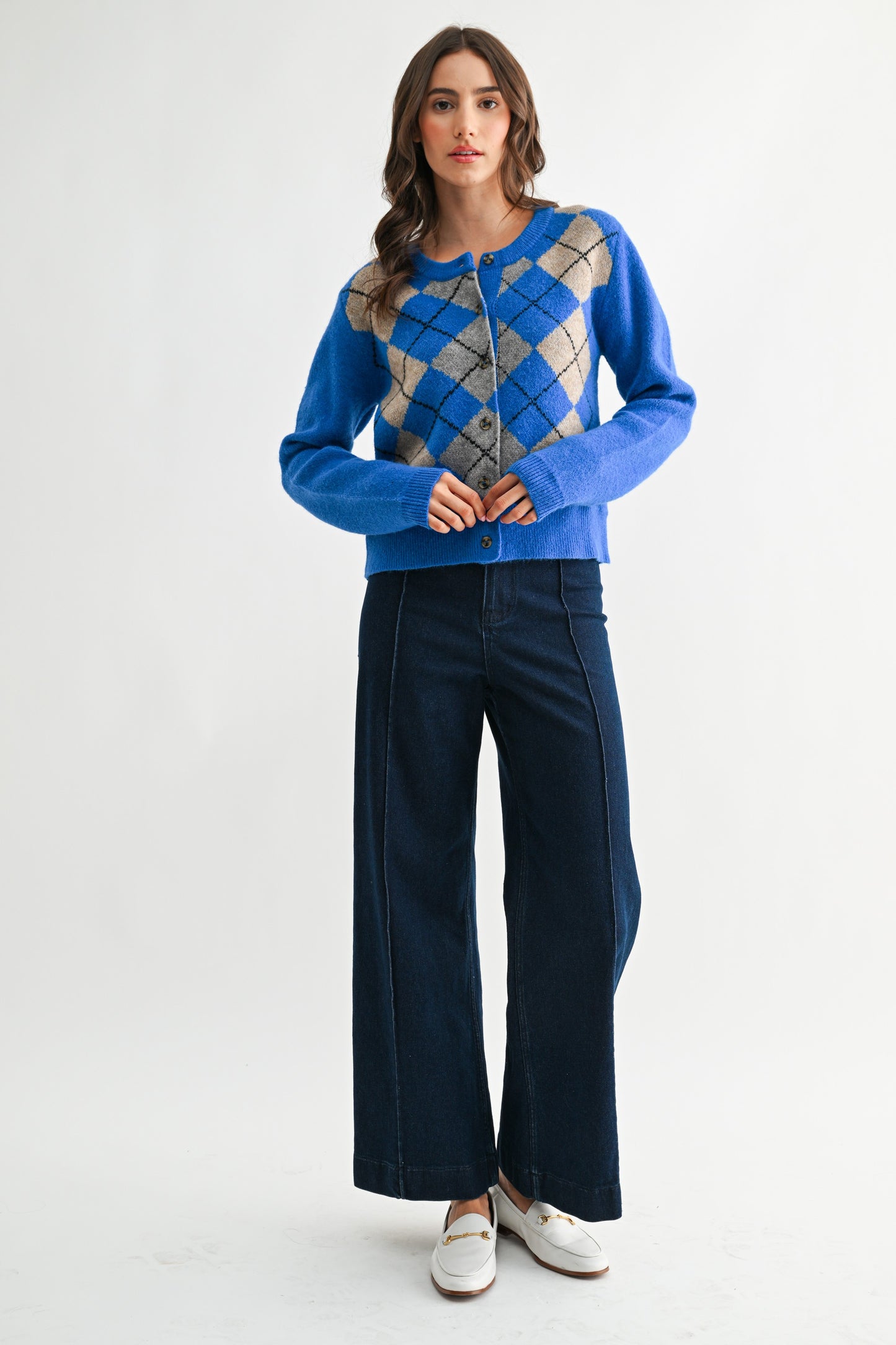 Blue Wool Cardigan