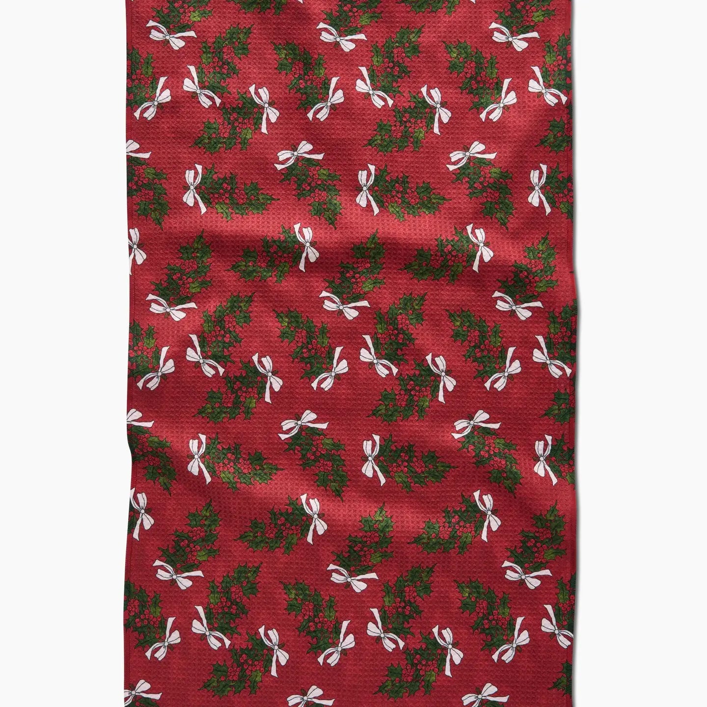 Christmas Berry Bow Tea Towel