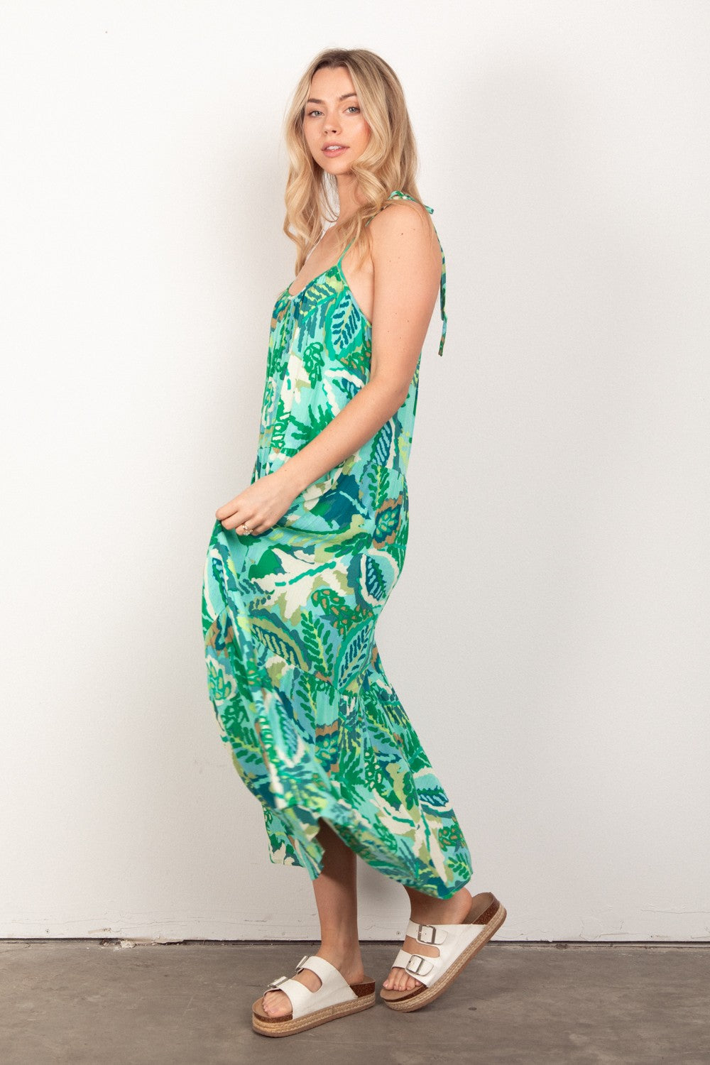 Summer Tropical Midi Dress