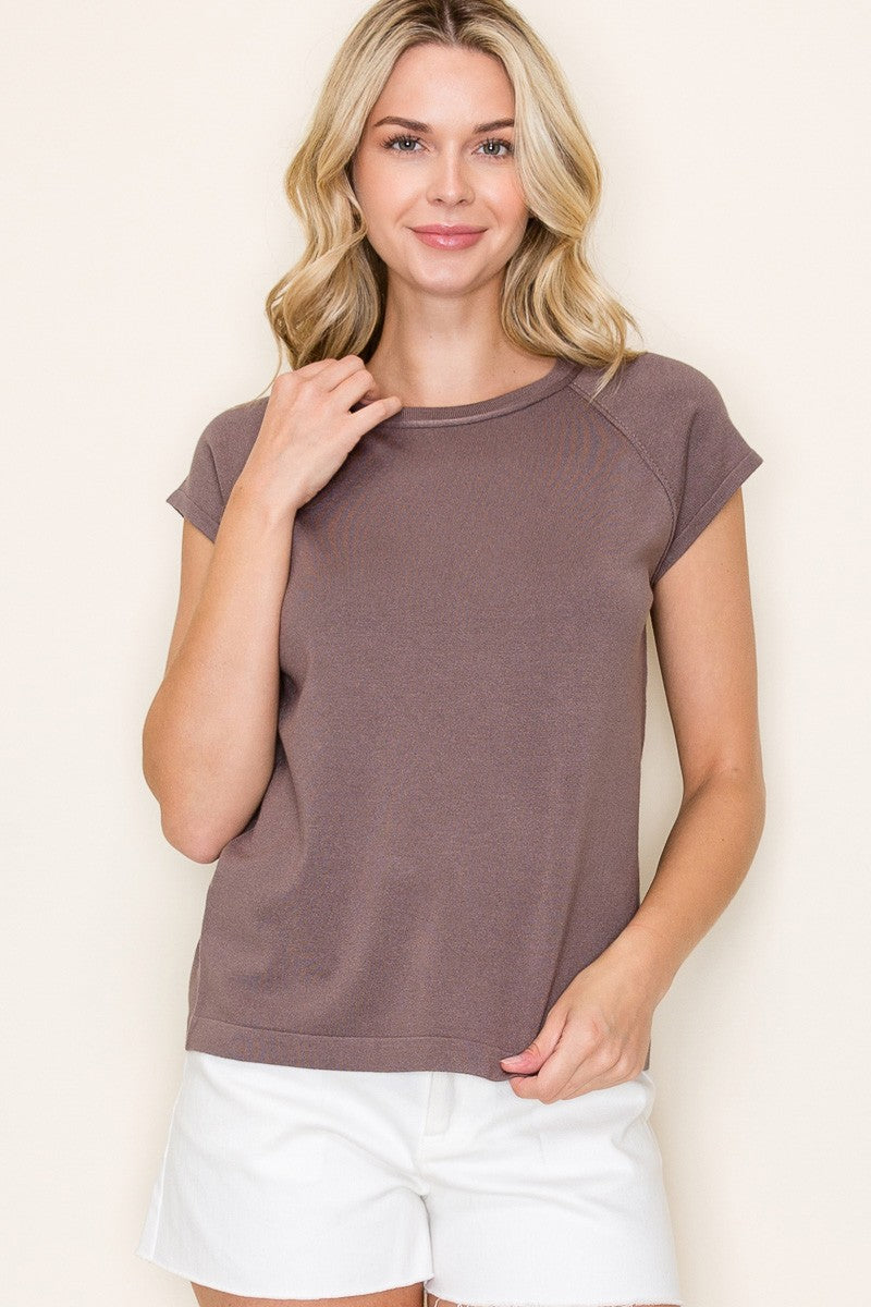 Soft Pullover Sweater in Dk. Mocha