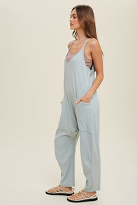 Ribbed Knit Jumpsuit in Sage