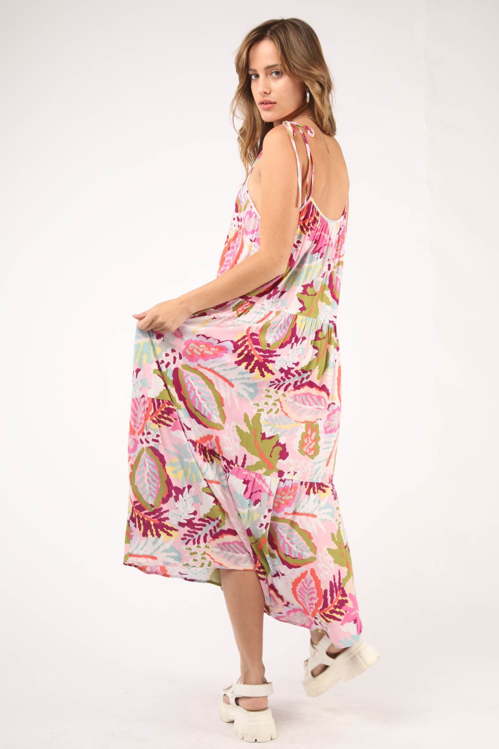Summer Tropical Midi Dress