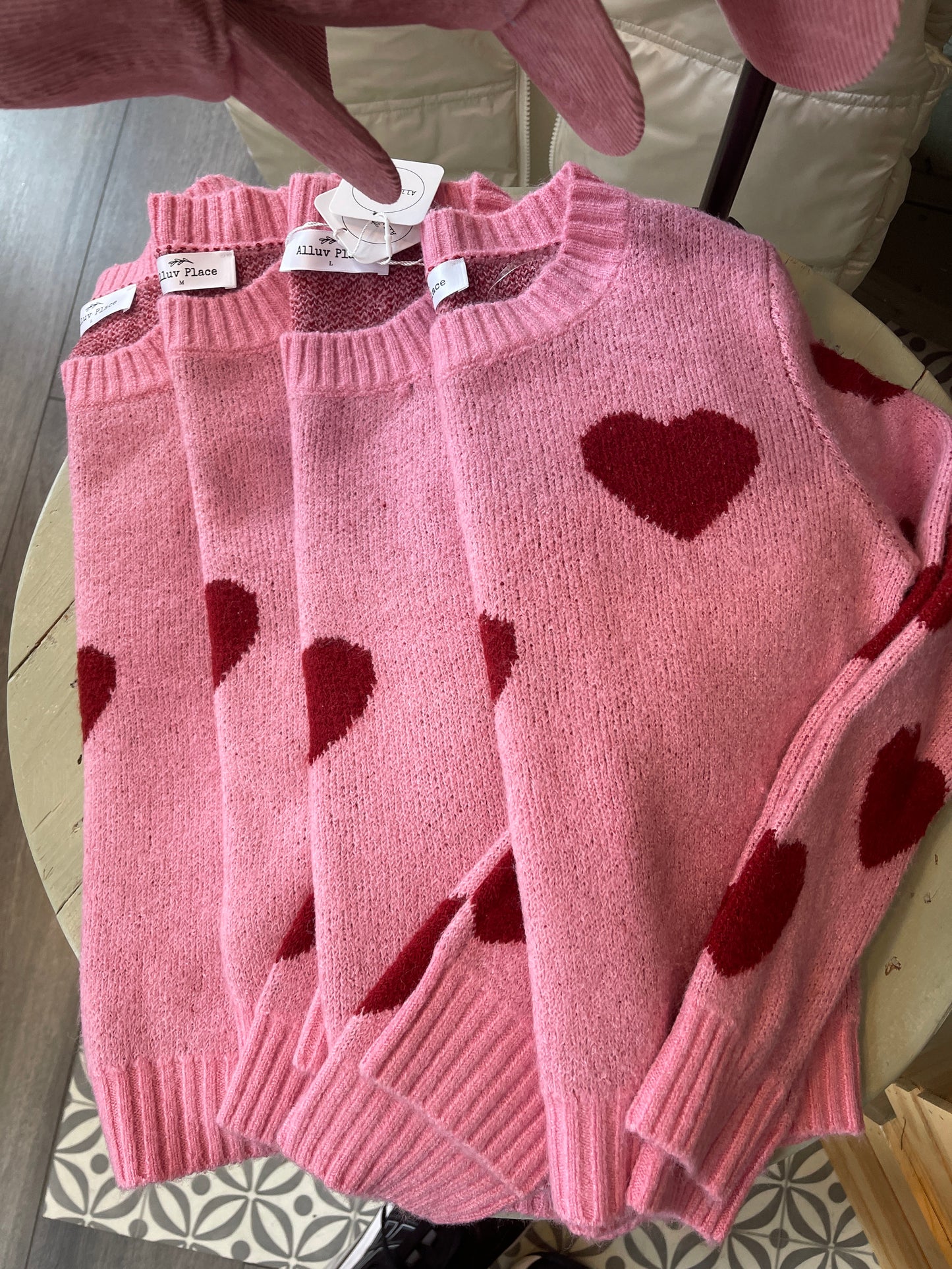 Heart Jacquard Sweater