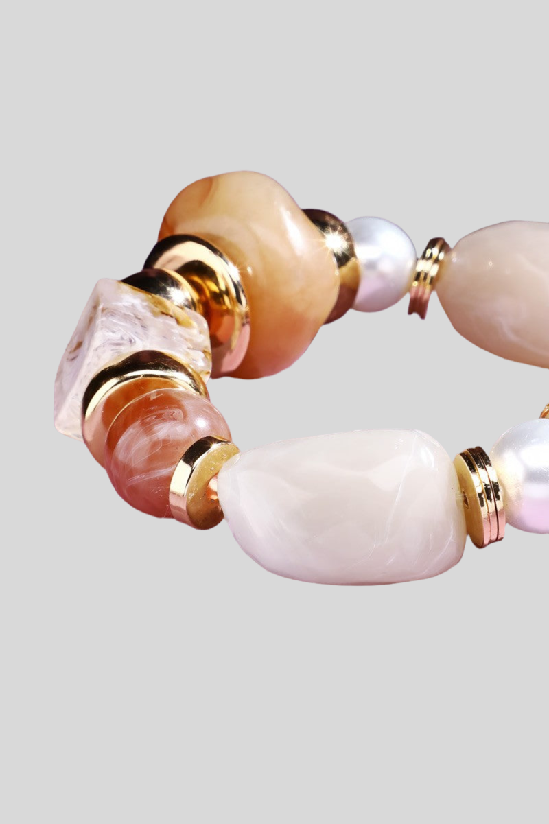 Multi Shaped Stone Stretch Bracelet