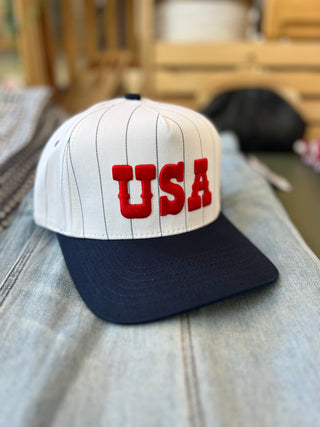 USA Stripe Baseball Trucker Hat