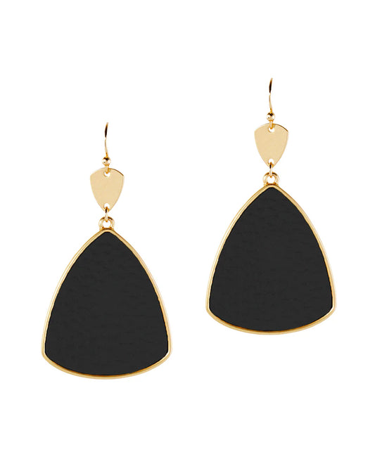 Leather Metal Earrings