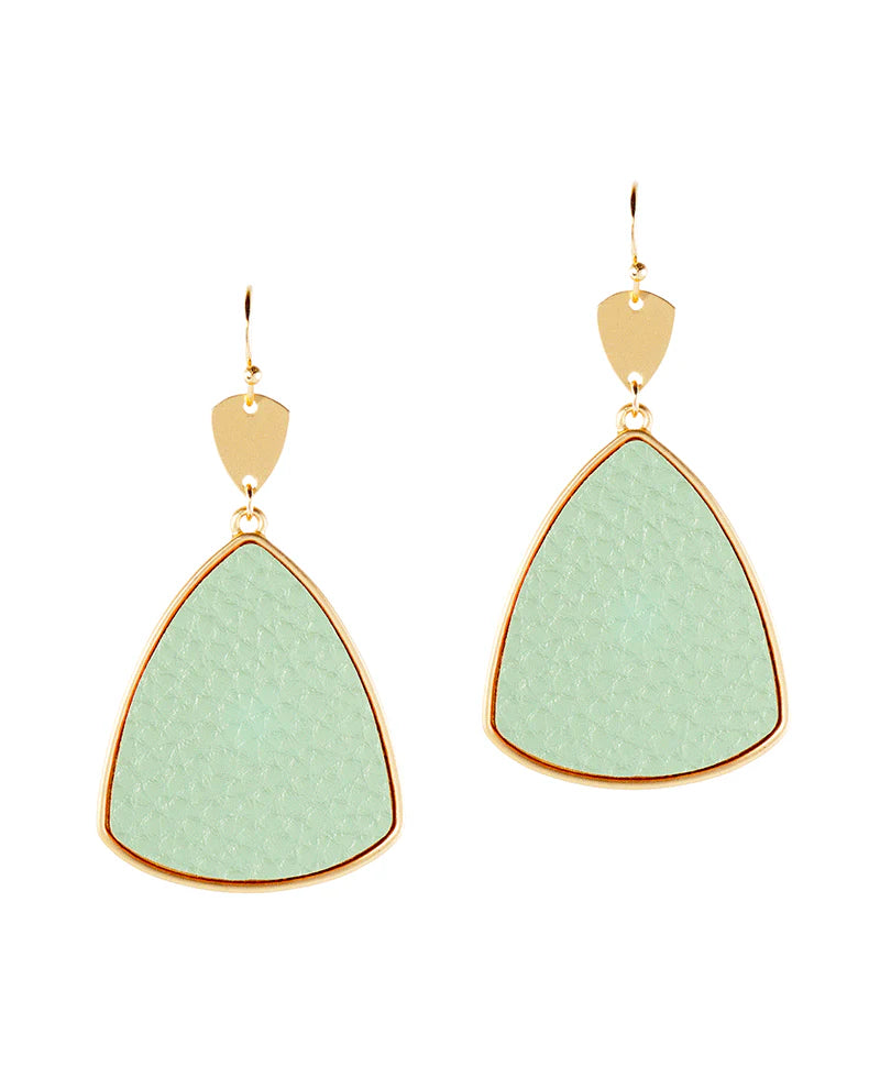 Leather Metal Earrings