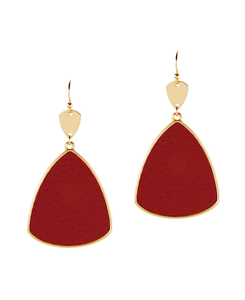 Leather Metal Earrings